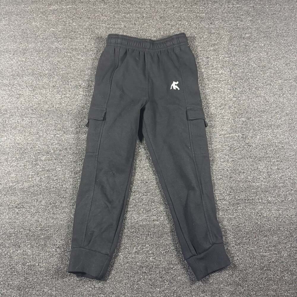 AND1 Boys Double Team Athletic Cargo Jogger Pants Black Size S 6/7